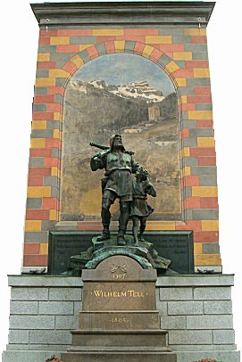 Monument for William Tell
in Altdorf, Uri, Central Switzerland